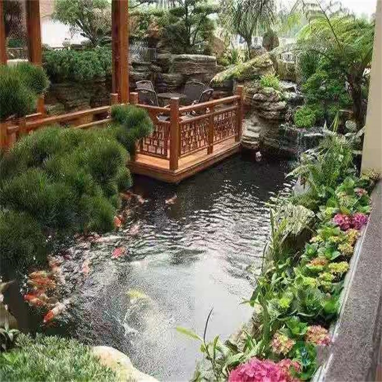 都兰别墅庭院景观设计鱼池